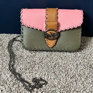 NEVER USED -Coach Georgie Saddle Bag Pink Grey
